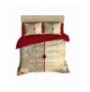 Double Duvet Cover Set L'essentiel 465 RedBeigeGrey