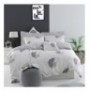 Double Duvet Cover Set L'essentiel Palma GreyWhite