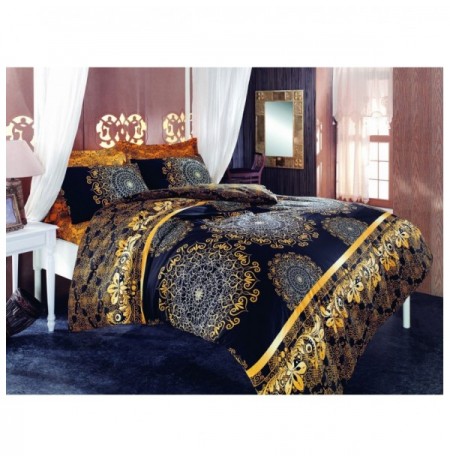 Double Quilt Cover Set L'essentiel Osmanl? - Yellow BlackYellowBeigeBrown