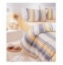 Double Quilt Cover Set L'essentiel Viento - Yellow GreyEcruYellow