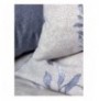 Ranforce Single Quilt Cover Set L'essentiel Nitsa - Dark Blue Dark Blue White