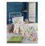 Ranforce Double Bedspread Set L'essentiel Dinolar - White WhiteDark BlueGreenOrangeYellow