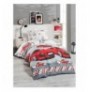 Single Duvet Cover Set L'essentiel Crazy - Red WhiteRedBlackGrey