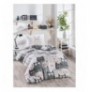 Single Duvet Cover Set L'essentiel Duvarda Kediler WhiteGreyPink