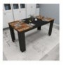 Dining Table Hannah Home Line - Light Walnut, Black Light WalnutBlack