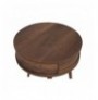 Side Table Hannah Home Yuvarlak - Walnut Walnut