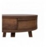 Side Table Hannah Home Yuvarlak - Walnut Walnut