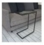 Side Table Hannah Home Callen - Black Marble BlackWhite