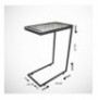 Side Table Hannah Home Callen - Black Marble BlackWhite