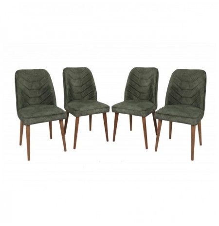 Set karrige (4 Pc) Hannah Home Dallas 558 V4 WalnutDark Green