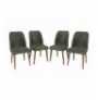 Set karrige (4 Pc) Hannah Home Dallas 558 V4 WalnutDark Green