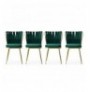 Set karrige (4 Pc) Hannah Home Kuiakli - 206 V4 GoldGreen