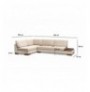 Divan kendor Hannah Home Tulip Majtas Me Pupe- Beige