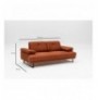 2-Seat Sofa-Bed Hannah Home Mustang - Orange