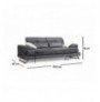 Divan 3-vendesh Hannah Home Frido 3 Seater Anthracite