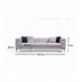 3-Seat Sofa Hannah Home Como - Light Grey Light Grey