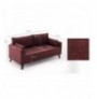 Divan 3-vendesh me hapje Hannah Home Bella - Claret Red