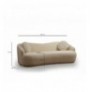 3-Seat Sofa Hannah Home Ancona - Cream Cream