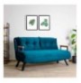 Divan 2-vendesh me hapje Hannah Home Sando - Petrol Green