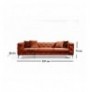 3-Seat Sofa Hannah Home Como - Orange Orange