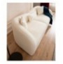 3-Seat Sofa Hannah Home Napoli Cream Bouclette Cream