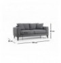 Divan 2-vendesh Hannah Home Nordic - Dark Grey