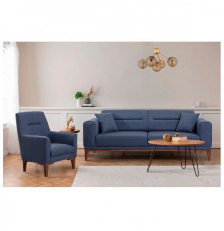 Set Divan-Shtrat Hannah Home LIONES-TKM1-1048 - Blu e Errët