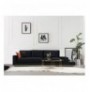 4-Seat Sofa Hannah Home Line With Side Table - Black BlackGold