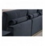 4-Seat Sofa Hannah Home Line With Side Table - Black BlackGold