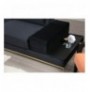 4-Seat Sofa Hannah Home Line With Side Table - Black BlackGold