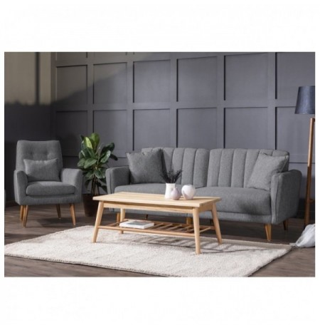 Sofa-Bed Set Hannah Home Aqua-TKM04-94216 Dark Grey