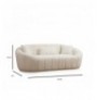 3-Seat Sofa Hannah Home Midye 3 Cream