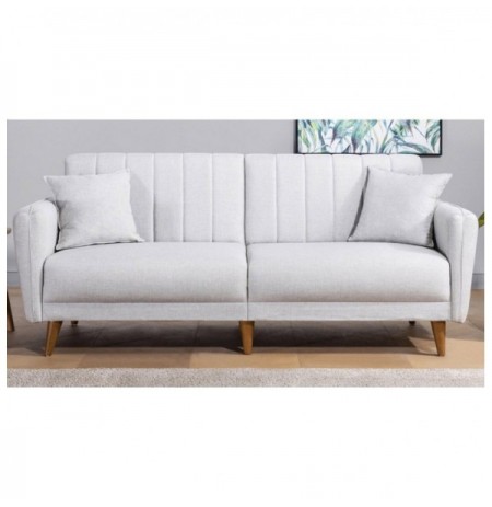 3-Seat Sofa-Bed Hannah Home Aqua-Cream Cream