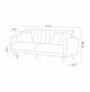 3-Seat Sofa-Bed Hannah Home Aqua-Cream Cream