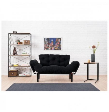 2-Seat Sofa-Bed Hannah Home Nitta - Black Black