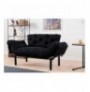 2-Seat Sofa-Bed Hannah Home Nitta - Black Black