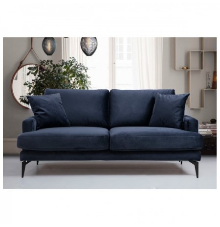 Divan 2-vendesh Hannah Home Papira - Blu Navy