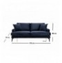 2-Seat Sofa Hannah Home Papira 2 Seater - Navy Blue Navy Blue