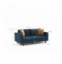 2-Seat Sofa Hannah Home Kale Velvet - Oil Green Oil Green