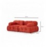 2-Seat Sofa Hannah Home Doblo 2 Seater ( L1-1R) Red