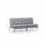 3-Seat Sofa-Bed Hannah Home Martin Sofabed - Grey GR110 Grey