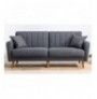 3-Seat Sofa-Bed Hannah Home Aqua-Dark Grey Dark Grey