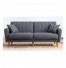3-Seat Sofa-Bed Hannah Home Aqua-Dark Grey Dark Grey