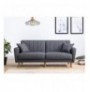 3-Seat Sofa-Bed Hannah Home Aqua-Dark Grey Dark Grey