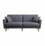 3-Seat Sofa-Bed Hannah Home Aqua-Dark Grey Dark Grey