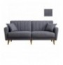 3-Seat Sofa-Bed Hannah Home Aqua-Dark Grey Dark Grey