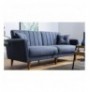 3-Seat Sofa-Bed Hannah Home Aqua-Dark Blue Dark Blue