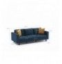 3-Seat Sofa Hannah Home Kale Velvet - Oil Green Oil Green