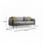 3-Seat Sofa-Bed Hannah Home Sevilla 3 Seater - Grey Grey