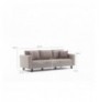 3-Seat Sofa Hannah Home Kale Linen - Cream Cream